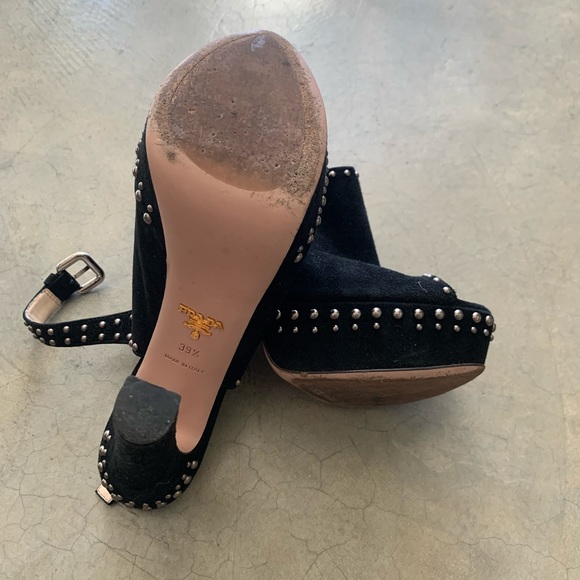 CONSIGNED - PRADA✨Studded Platform Heels - Picture 5 of 6